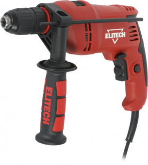 Дрель ударная Elitech ДУ 800РЭК 800Вт патрон:кулачковый реверс (кейс в комплекте) (181183) от магазина РЭССИ