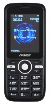 Мобильный телефон Digma B240 Linx 32Mb черный моноблок 2Sim 2.44" 240x320 0.08Mpix GSM900/1800 FM microSD от магазина РЭССИ
