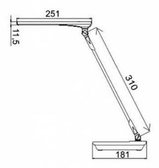 Светильник Трансвит Sirius C16 (SIRIUSC16/BL) настольный на подставке черный/серебристый 7Вт от магазина РЭССИ