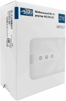 Модем 2G/3G/4G ZTE MF937 micro USB Wi-Fi VPN Firewall +Router внешний черный от магазина РЭССИ