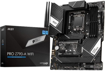 Материнская плата MSI PRO Z790-A WIFI Soc-1700 Intel Z790 4xDDR5 ATX AC`97 8ch(7.1) 2.5Gg RAID+HDMI+DP от магазина РЭССИ
