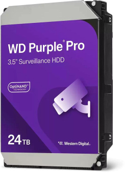 Жесткий диск WD SATA-III 24TB WD240PURP Surveillance Purple Pro (7200rpm) 512Mb 3.5" от магазина РЭССИ
