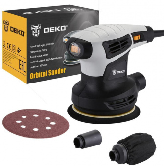 Эксцентриковая шлифовальная машина Deko DKG400-125 400Вт от магазина РЭССИ