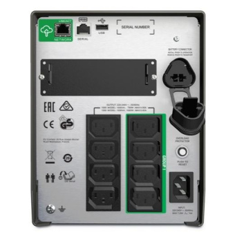 Источник бесперебойного питания APC Smart-UPS SMT1000IC 700Вт 1000ВА черный от магазина РЭССИ