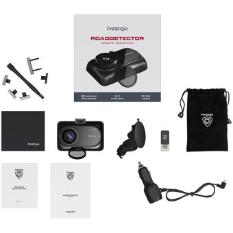 Видеорегистратор с радар-детектором Prestigio RoadDetector 525GPS GPS черный от магазина РЭССИ