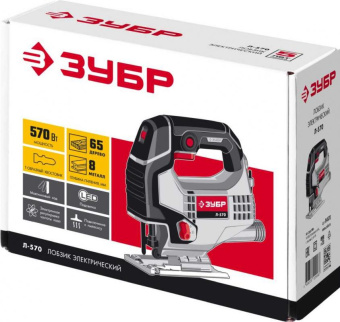Лобзик Зубр Л-570 +1пил. 570Вт 3000ходов/мин от электросети от магазина РЭССИ