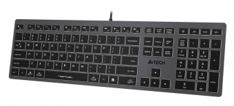 Клавиатура A4Tech Fstyler FX60 серый USB slim LED (FX60 GREY / WHITE) от магазина РЭССИ