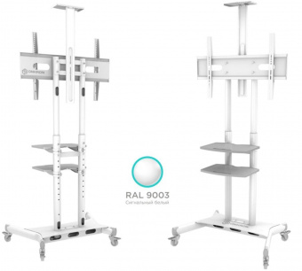 Подставка для телевизора Onkron TS1552 белый 40"-70" макс.60.5кг напольный мобильный от магазина РЭССИ