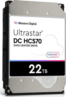 Жесткий диск WD SAS 3.0 22TB 0F48052 WUH722222AL5204 Server Ultrastar DC HC570 512E (7200rpm) 512Mb 3.5" от магазина РЭССИ