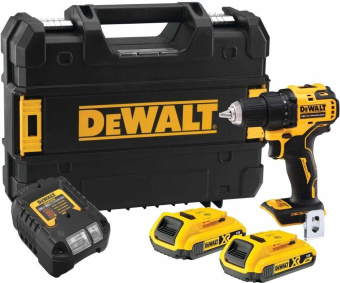 Дрель-шуруповерт DeWalt DCD708D2T-QW 340Вт аккум. патрон:быстрозажимной (кейс в комплекте) от магазина РЭССИ