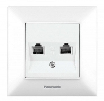 Розетка телеф. Panasonic Arkedia Slim WNTC04032WH-RU скрыт. IP20 белый (упак.:1шт) от магазина РЭССИ