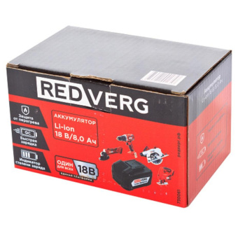 Аккумулятор REDVERG Li-Ion 18V 8.0Ач (730061) 6681093 от магазина РЭССИ