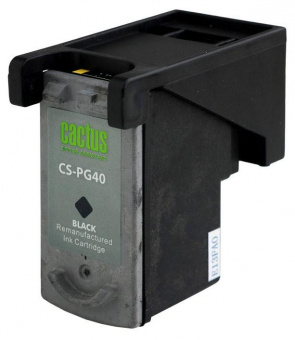 Картридж струйный Cactus CS-PG40 CS-PG40 PG-40 черный (18мл) для Canon Pixma MP150/MP160/MP170/MP180/MP210/MP220/MP450/MP460/MP470/iP1200/iP1300/iP1600/iP1700/iP1800/iP190 от магазина РЭССИ