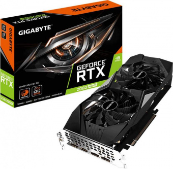 Видеокарта Gigabyte PCI-E GV-N206SWF2OC-8GD NVIDIA GeForce RTX 2060SUPER 8192Mb 256 GDDR6 1680/14000 HDMIx1 DPx3 HDCP Ret от магазина РЭССИ