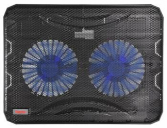 Подставка для ноутбука Buro BU-LCP156-B214 15.6"358x270x21мм 1xUSB 2x 140ммFAN 597г металлическая сетка/пластик черный от магазина РЭССИ