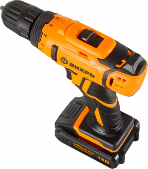 Дрель-шуруповерт Вихрь ДА-18Л-2К/Б аккум. патрон:быстрозажимной (кейс в комплекте) (72/14/22) от магазина РЭССИ