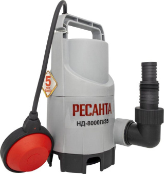 Насос дренажный Ресанта НД-8000П/35 350Вт 8000л/час (77/2/1) от магазина РЭССИ