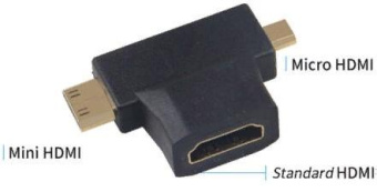 Переходник аудио-видео Premier 5-895-6 Micro HDMI (m)/HDMI (f)/Mini HDMI (m) черный от магазина РЭССИ