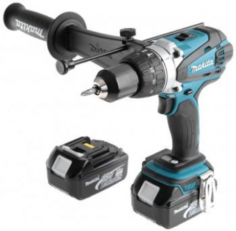 Дрель-шуруповерт Makita DHP458RFE аккум. патрон:быстрозажимной (кейс в комплекте) от магазина РЭССИ