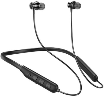 Гарнитура вкладыши Hoco ES64 черный беспроводные bluetooth шейный обод от магазина РЭССИ