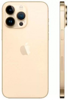 Смартфон Apple A2893 iPhone 14 Pro Max 128Gb 6Gb золотой моноблок 3G 4G 1Sim 6.7" 1290x2796 iOS 16 48Mpix 802.11 a/b/g/n/ac/ax NFC GPS GSM900/1800 GSM1900 TouchSc Protect от магазина РЭССИ