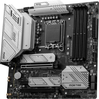 Материнская плата MSI MAG B760M MORTAR MAX WIFI Soc-1700 Intel B760 4xDDR5 mATX AC`97 8ch(7.1) 2.5Gg+HDMI+DP от магазина РЭССИ