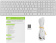 Картинка Клавиатура Acer OKR301 белый/серебристый USB беспроводная BT/Radio slim Multimedia (ZL.KBDEE.015) от магазина РЭССИ Клавиатура Acer OKR301 белый/серебристый USB беспроводная BT/Radio slim Multimedia (ZL.KBDEE.015) от магазина РЭССИ