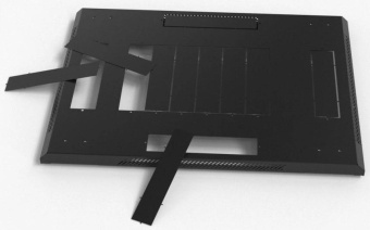 Шкаф серверный Hyperline (TTBR-4262-DD-RAL9004) напольный 42U 600x1200мм пер.дв.перфор.2ств. задн.дв.перфор.2-хст. 2 бок.пан. 800кг черный 1110мм IP20 сталь от магазина РЭССИ