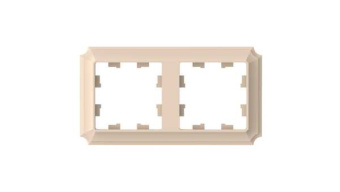 ATLASDESIGN ANTIQUE 2-постовая рамка, универсальная, ПЕСОЧНЫЙ от магазина РЭССИ