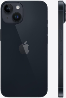 Смартфон Apple A2884 iPhone 14 128Gb 6Gb темная ночь моноблок 3G 4G 2Sim 6.1" 1170x2532 iOS 16 12Mpix 802.11 a/b/g/n/ac/ax NFC GPS TouchSc Protect от магазина РЭССИ