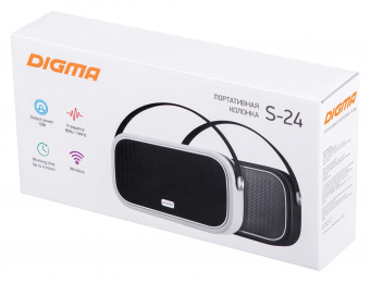 Колонка порт. Digma S-24 белый 10W 1.0 BT/3.5Jack/USB 10м 3000mAh (SP2410W) от магазина РЭССИ