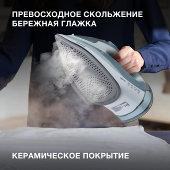 Утюг Hyundai H-SI01340 2800Вт голубой/белый от магазина РЭССИ