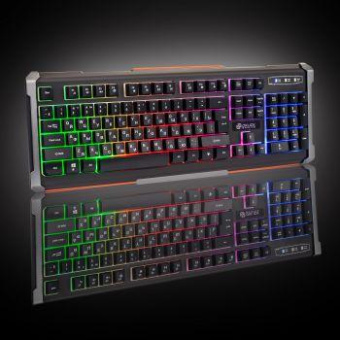Клавиатура Оклик 710G BLACK DEATH черный/серый USB Multimedia for gamer LED от магазина РЭССИ