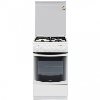 Плита Комбинированная De Luxe 506031.00гэ белый реш.сталь от магазина РЭССИ