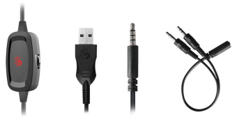 Наушники с микрофоном A4Tech Bloody G575P черный 2м мониторные оголовье (G575P 4PIN+USB/BLACK) от магазина РЭССИ