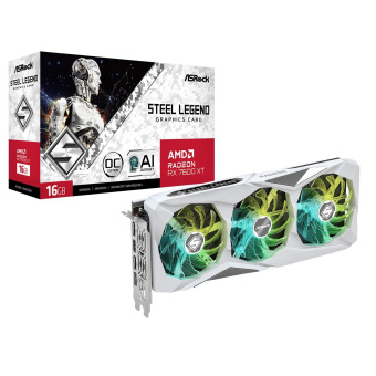 Видеокарта Asrock PCI-E 4.0 RX7600XT SL 16GO AMD Radeon RX 7600XT 16Gb 128bit GDDR6 2470/18000 HDMIx1 DPx3 HDCP Ret от магазина РЭССИ