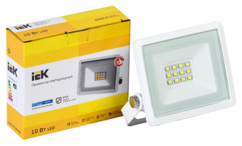 Прожектор уличный IEK CДО светодиодный 10Втбелый (LPDO601-10-65-K01) от магазина РЭССИ