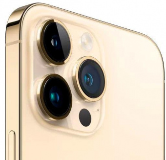 Смартфон Apple A2893 iPhone 14 Pro Max 128Gb 6Gb золотой моноблок 3G 4G 1Sim 6.7" 1290x2796 iOS 16 48Mpix 802.11 a/b/g/n/ac/ax NFC GPS GSM900/1800 GSM1900 TouchSc Protect от магазина РЭССИ
