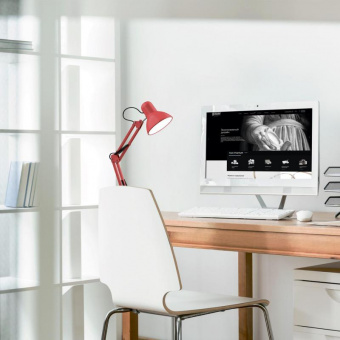 Светильник Gauss GT0024 настольный на струбцине/основание E27 красный 60Вт от магазина РЭССИ