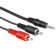 Кабель аудио Hama H-43333 Jack 3.5 (m)/2хRCA (m) 2м. черный (00043333) от магазина РЭССИ