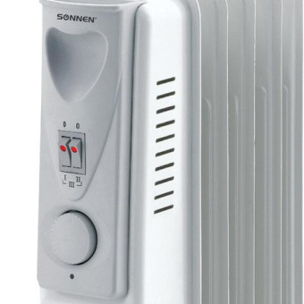 Масляный обогреватель SONNEN DFS-05 1000 Вт 5 секций белый 453497 от магазина РЭССИ