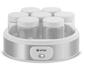 Йогуртница Vitek VT-2601 18Вт 7б. 200мл серый/белый от магазина РЭССИ