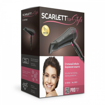 Фен Scarlett SC-HD70I60 2400Вт черный от магазина РЭССИ