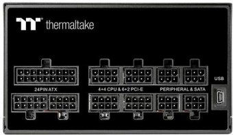 Блок питания Thermaltake ATX 1000W Toughpower iRGB Plus 80+ gold (24+8+4+4pin) APFC 140mm fan color LED 12xSATA Cab Manag RTL от магазина РЭССИ
