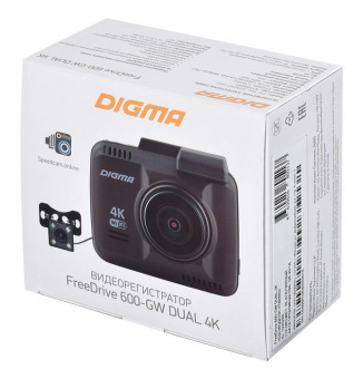 Видеорегистратор Digma FreeDrive 600-GW DUAL 4K черный 4Mpix 2160x2880 2160p 150гр. GPS NTK96660 от магазина РЭССИ