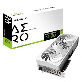 Видеокарта Gigabyte PCI-E 4.0 GV-N4090AERO OC-24GD NVIDIA GeForce RTX 4090 24576Mb 384 GDDR6X 2535/21000 HDMIx1 DPx3 HDCP Ret от магазина РЭССИ