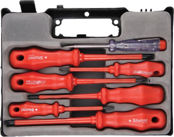 Набор отверточный Sturm! 1040-01-SSE 7 предметов диэлектр.покр. от магазина РЭССИ