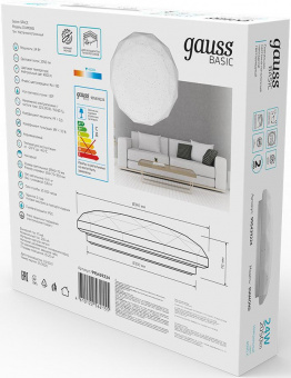 Светильник Gauss Basic Space Diamond наст.-потол. 24Вт 4 000K цв.св.:белый белый (995439224) от магазина РЭССИ