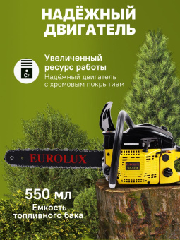 Бензопила Eurolux GS-4518 2300Вт 3.1л.с. дл.шины:18" (45cm) (70/6/25) от магазина РЭССИ
