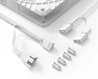 Вентилятор ID-Cooling WF-14025-XT ARGB WHITE 140x140x25mm белый 4-pin 31.2dB 180gr Ret от магазина РЭССИ